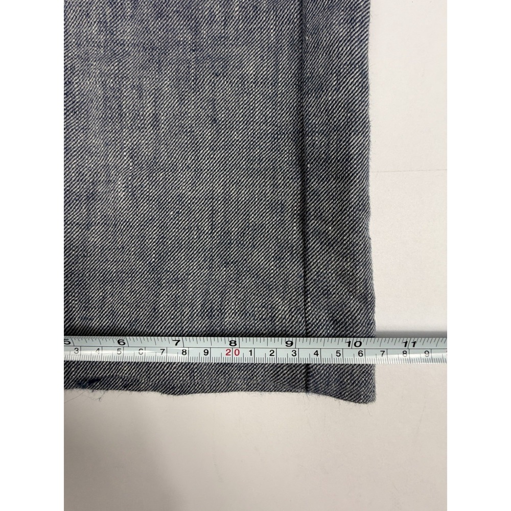 Lands' End Womens Size 4 Blue Linen Blend Wide Leg Pull On Pants Mid Rise - Picture 8 of 8